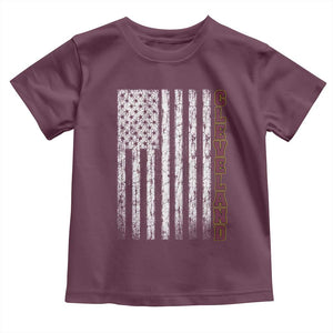 Cleveland Ohio State Pride Vintage American Flag Toddler T Shirt Vintage American Flag Ohio State Pride TS11 Maroon Print Your Wear