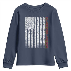 Cleveland Ohio State Pride Vintage American Flag Youth Sweatshirt Vintage American Flag Ohio State Pride TS11 Navy Print Your Wear