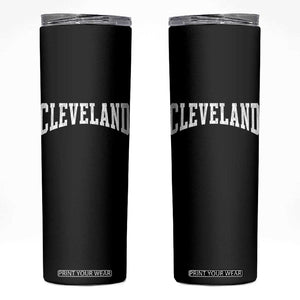 Cleveland Ohio OH City Throwback Design Vintage Skinny Tumbler TS11 Black Print Your Wear