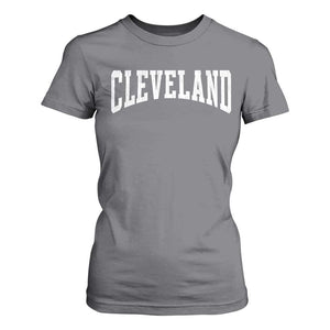 Cleveland Ohio OH City Throwback Design Vintage T Shirt For Women TS11 Charcoal Print Your Wear