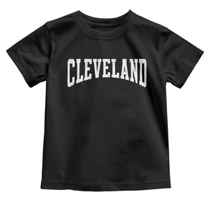 Cleveland Ohio OH City Throwback Design Vintage Toddler T Shirt TS11 Black Print Your Wear