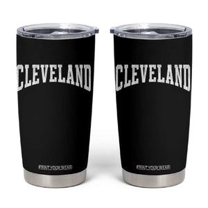 Cleveland Ohio OH City Throwback Design Vintage Tumbler Cup TS11 Black Print Your Wear