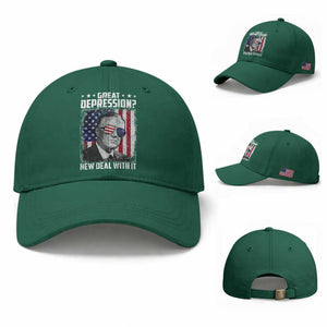 Franklin D Roosevelt Baseball Cap Great Depression New Deal With It TS11 Baseball Cap Universal Fit Irish Green Print Your Wear