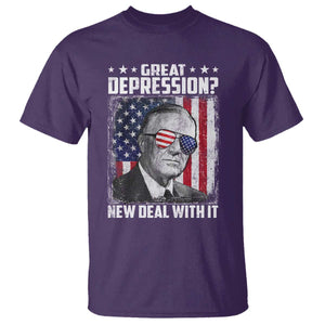Franklin D Roosevelt T Shirt Great Depression New Deal With It TS11 Purple Print Your Wear
