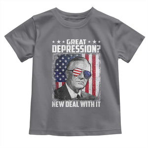 Franklin D Roosevelt Toddler T Shirt Great Depression New Deal With It TS11 Charcoal Print Your Wear