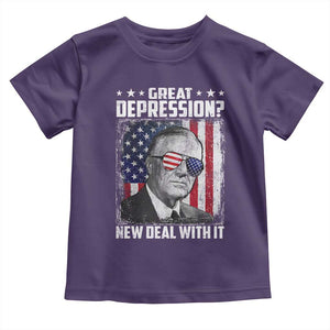 Franklin D Roosevelt Toddler T Shirt Great Depression New Deal With It TS11 Purple Print Your Wear