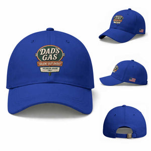 Dads Gas Silent But Dadly Baseball Cap Funny Fart Dad Farting Father's Day TS11 Baseball Cap Universal Fit Royal Blue Print Your Wear