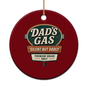 Dads Gas Silent But Dadly Ceramic Ornament Funny Fart Dad Farting Father's Day TS11 1pc Red Print Your Wear