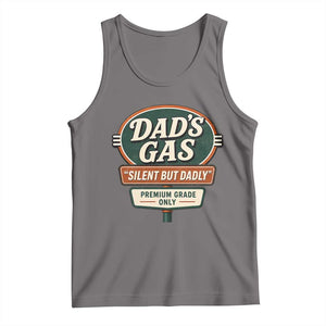 Dads Gas Silent But Dadly Tank Top Funny Fart Dad Farting Father's Day TS11 Deep Heather Print Your Wear
