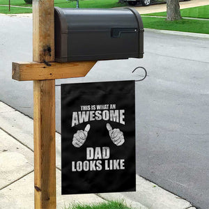 This Is What An Awesome Dad Looks Like Garden Flag Funny Fathers Day Gifts TS11 Print Your Wear