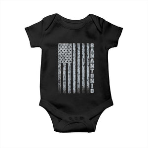 San Antonio Texas State Pride Vintage American Flag Baby Onesie TS11 Black Print Your Wear