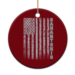 San Antonio Texas State Pride Vintage American Flag Ceramic Ornament TS11 1pc Red Print Your Wear