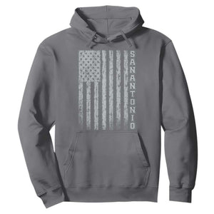 San Antonio Texas State Pride Vintage American Flag Hoodie TS11 Charcoal Print Your Wear