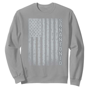 San Antonio Texas State Pride Vintage American Flag Sweatshirt TS11 Sport Gray Print Your Wear