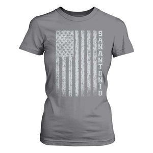 San Antonio Texas State Pride Vintage American Flag T Shirt For Women TS11 Charcoal Print Your Wear