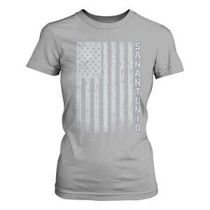 San Antonio Texas State Pride Vintage American Flag T Shirt For Women TS11 Sport Gray Print Your Wear