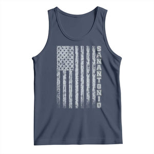 San Antonio Texas State Pride Vintage American Flag Tank Top TS11 Navy Print Your Wear