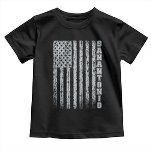 San Antonio Texas State Pride Vintage American Flag Toddler T Shirt TS11 Black Print Your Wear