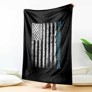 Minnesota MN State Pride Vintage American Flag Throw Blanket TS11 Print Your Wear