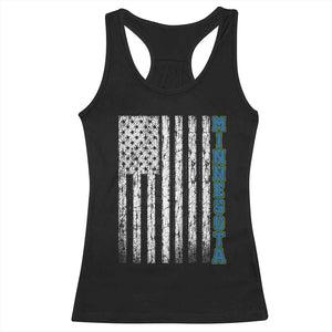 Minnesota MN State Pride Vintage American Flag Racerback Tank Top TS11 Black Print Your Wear