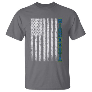 Minnesota MN State Pride Vintage American Flag T Shirt TS11 Charcoal Print Your Wear