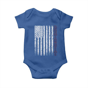 Detroit Michigan State Pride Vintage American Flag Baby Onesie TS11 Royal Blue Print Your Wear