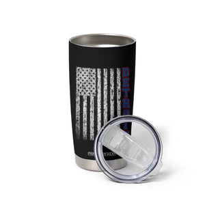 Detroit Michigan State Pride Vintage American Flag Tumbler Cup TS11 Print Your Wear