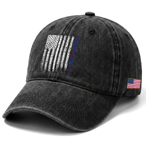 Detroit Michigan State Pride Vintage American Flag Washed Cotton Baseball Cap TS11 Print Your Wear