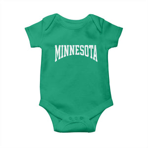 Minnesota MN State Throwback Design Vintage Baby Onesie TS11 Irish Green Print Your Wear
