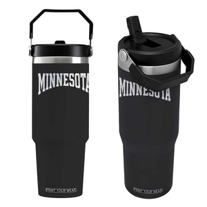 Minnesota MN State Throwback Design Vintage Flip Straw Tumbler TS11 One Size: 30 oz Black Print Your Wear