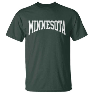 Minnesota MN State Throwback Design Vintage T Shirt TS11 Dark Forest Green Print Your Wear