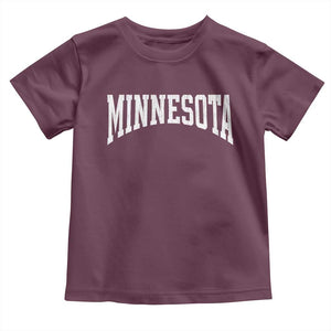 Minnesota MN State Throwback Design Vintage Toddler T Shirt TS11 Maroon Print Your Wear