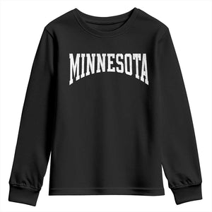 Minnesota MN State Throwback Design Vintage Youth Sweatshirt TS11 Black Print Your Wear
