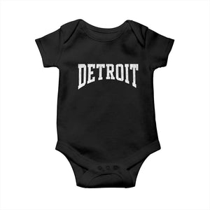 Detroit Michigan City Throwback Design Vintage Baby Onesie TS11 Black Print Your Wear