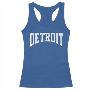 Detroit Michigan City Throwback Design Vintage Racerback Tank Top TS11 Royal Blue Print Your Wear