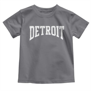 Detroit Michigan City Throwback Design Vintage Toddler T Shirt TS11 Charcoal Print Your Wear