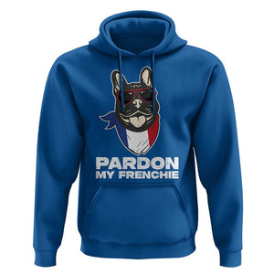 Funny Frenchie Bulldog Hoodie Pardon My French Pet Lover TS11 Royal Blue Print Your Wear