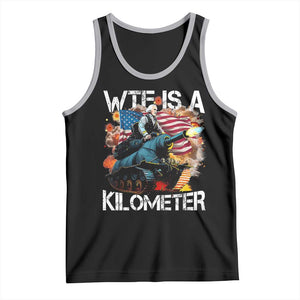 Funny WTF Is A Kilometer Tank Top Patriotic American Freedom George Washington TS11 Black Athletic Heather Print Your Wear