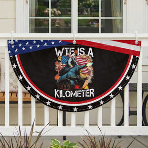 Funny WTF Is A Kilometer Patriotic Fan Flag American Freedom George Washington