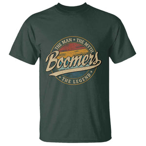 Boomers The Man The Myth The Legend T Shirt Retro Baby Boomers Generation TS11 Dark Forest Green Print Your Wear