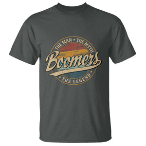 Boomers The Man The Myth The Legend T Shirt Retro Baby Boomers Generation TS11 Dark Heather Print Your Wear