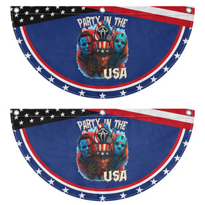 Funny Creepy 4th Of July Party In The USA Patriotic Fan Flag 4th Of July Horror Movie Independence Day TS11 2pcs pack Classic Navy Print Your Wear