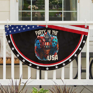 Funny Creepy 4th Of July Party In The USA Patriotic Fan Flag 4th Of July Horror Movie Independence Day TS11 2pcs pack Classic Black Print Your Wear
