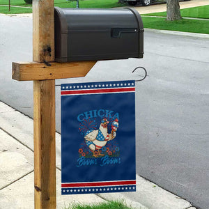Funny Chicka Boom Boom 4th Of July Garden Flag Patriotic Farmers Chicken Lover TS11 Classic Blue Red Print Your Wear