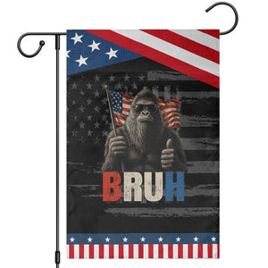 Funny 4th Of July Bigfoot Bruh Garden Flag Patriotic Sasquatch American US Flag TS11 Distressed Black Blue Print Your Wear