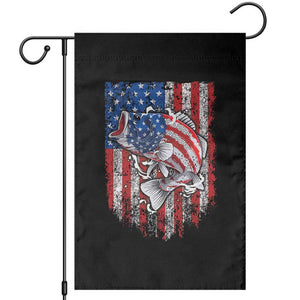 Funny Bass Fish Fishing Vintage American Flag Patriotic Garden Flag TS11 Black Print Your Wear