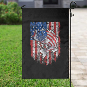 Funny Bass Fish Fishing Vintage American Flag Patriotic Garden Flag TS11 Print Your Wear
