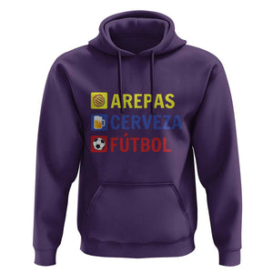 Arepas Cerveza Futbol Hoodie Colombian Slang Colombia Flag TS11 Purple Print Your Wear