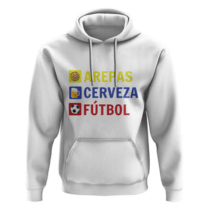 Arepas Cerveza Futbol Hoodie Colombian Slang Colombia Flag TS11 White Print Your Wear