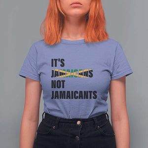 Jamaica T Shirt For Women It's Jamaicans Not Jamaicants Flag TS11 Violet Print Your Wear